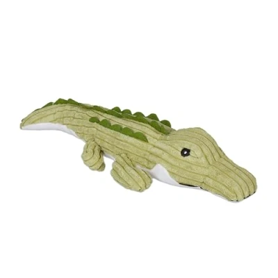 Imagen de Relaxdays Deurstopper krokodil Tope para Puertas Cocodrilo, Sujetapuertas Tela y Arena, Cojín Pesado Suelo, 8 x 45 16 cm, Decorativo, Verde, Poliéster