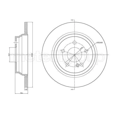 Imagen de Disco de freno METELLI 23 1146C