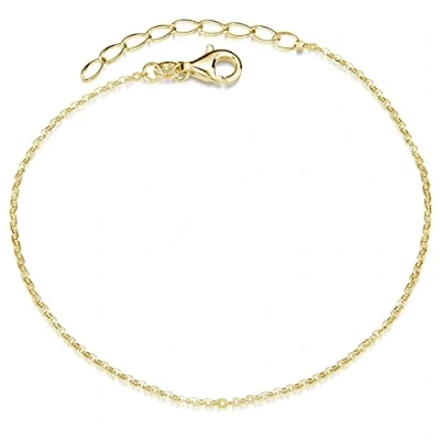 Imagen de MATERIA by Matthias Wagner Pulsera fina para mujer, Plata 925, chapada en rodio, 21 cm,