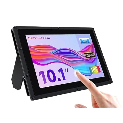 Imagen de Waveshare 10.1 Inch IPS Monitor for Raspberry Pi 4 Capacitive Touchscreen Display 1280x800 HDMI LCD (B) with Case Support All Pi/Windows 10/8.1/8/7 PC Driver Free 170 View Angle