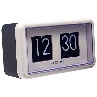 Imagen de NeXtime 5228WI Flip Digital Reloj de Mesa, Blanco, 18 x 10 7 cm