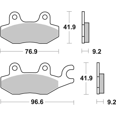 Imagen de TRW Sinter Maxi Scooter MCB663SRM Juego de pastillas freno