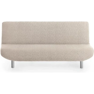 Imagen de ECOMMERC3 Funda Sofá Cama 3 Plazas Clic Clac Bielástica Crudo Protector Súper Elástico para Sofás Clac, Libro y Futón