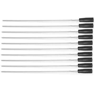Imagen de BBQ Toro Pinchos de Acero Inoxidable para Asador Eléctrico Giratorio 10 piezas 54 cm Brochetas Repuesto Brocheta Giratoria Barbacoa, Schaschlik, Shish Kebab,