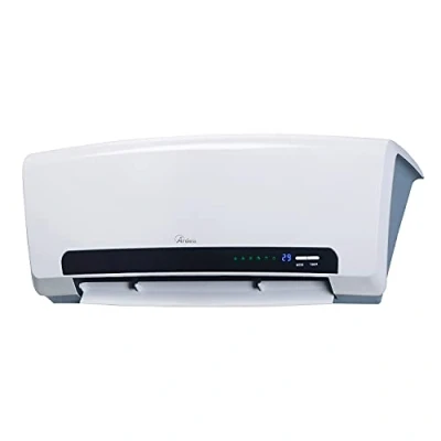 Imagen de ARDES AR4W08P PARETO X Termoventilador Cerámico de Pared 2000W Resistente al Agua, Baño Programable Temporizador 12h, Panel Cerámica Silver Silk Smart + Magic Display Digital LED