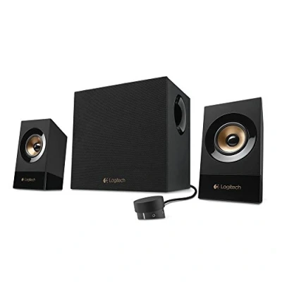Imagen de Sistema de altavoces multimedia Logitech Z533, con Subwoofer, 2.1, 120 vatios, Conexiones 3,5 mm y RCA, Control sonido, Negro