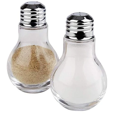 Imagen de salero y pimentero APS, juego de 2, pimentero, cristal con tapa acero inoxidable, 6 x cm, 10 cm altura