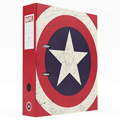 Imagen de Grupo Erik Archivador con compresor Marvel Capitán América 2 anillas Carpeta varilla compresora de palanca/Archivador A4