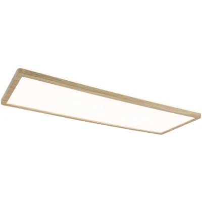 Imagen de Paulmann 71031 Panel LED Atria Shine plafón con Backlight cuadrado IP44 22W 2300lm 580mmx200mm acabado madera plástico 3000K blanco cálido lum.de baño
