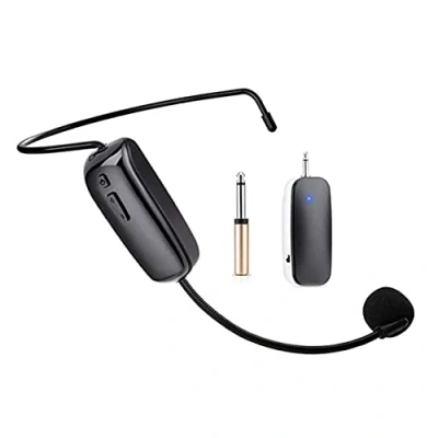 Imagen de N+B Micrófono inalámbrico Multifuncional Auriculares de Mano 2 en 1, Amplificador Voz Rango 165 pies, Altavoces Escenario