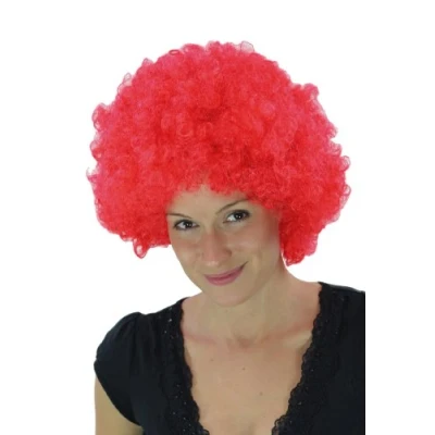Imagen de WIG ME UP Peluca Afro Rojo chillón, Tokio, Foxy Brown, Funk, Disco. PW0011 PC13