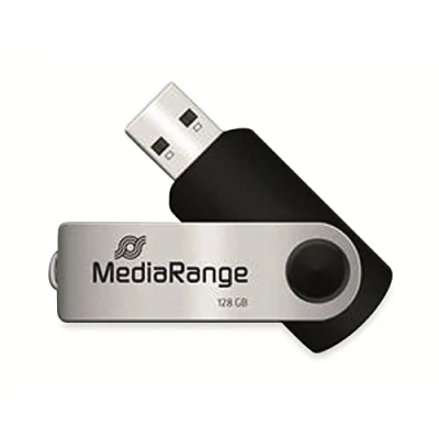 Imagen de Media Range MR913 Unidad Flash USB, Color Negro y Plata