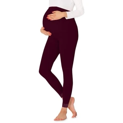Imagen de Be Mammy Mallas Leggins Premamá 7/8 BE20 262(Burdeos,L)