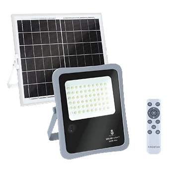 Imagen de Aigostar Foco proyector LED solar con mando a distancia, 200W, 6500W luz blanca. Resistente al agua IP65. Perfectos para exterior jardín, patios, caminos o garajes