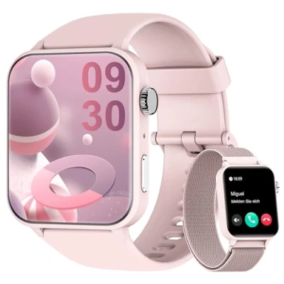 Imagen de Blackview Reloj Inteligente Mujer, 1.85&quot; Smartwatch con Llamadas Bluetooth, Oxímetro(SpO2)/Pulsómetro/Monitor de Sueño/Podómetro, 100+ Modos Deportivos Pulsera Actividad para Android iOS