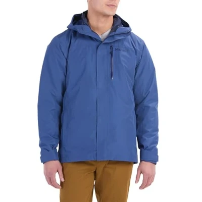 Imagen de Marmot Hombre Ramble Component Jacket, Chaqueta impermeable cálida, chubasquero ligero 3 en 1 con capucha, cortavientos y transpirable, Twilight Blue, L