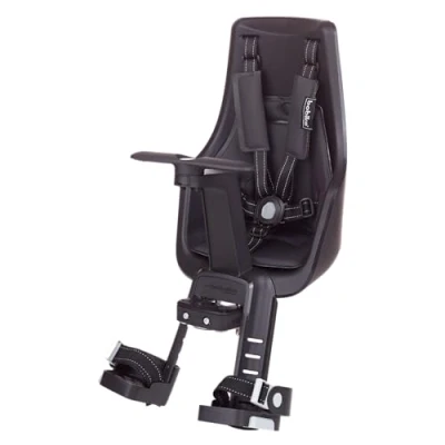 Imagen de BOBIKE 8011000021 Silla Delantera Exclusive Mini Plus para Bicicletas con Ruedas de 26 a 29 Apta niños Peso máximo 15kg Anclaje en el Tubo dirección Color Negro Urban