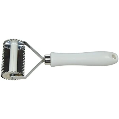 Imagen de ELETTRO CENTER Art.314 Tagliapasta Dentato 2 Cuadros al Giro, Acero Inoxidable, Blanco