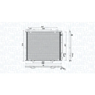 Imagen de MAGNETI MARELLI 350203889000 Condensador 598x478x18 478mm 598mm 18mm MERCEDES BENZ: Clase E Sedán
