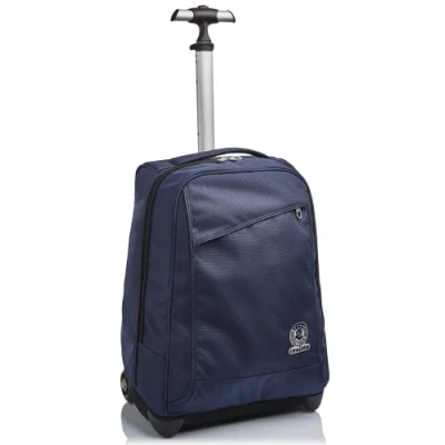 Imagen de Invicta Mochila con Ruedas Benin Solid, Azul 2 en 1, Escolar Carro, Crossover System Bolso Niños, Niñas y Adolescentes, Unisex Maxi Capacidad