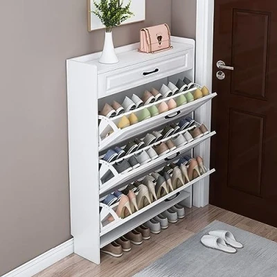 Imagen de Muebles Zapateros, Mueble Pasillo Estrecho, Zapatero con Cajon, de Madera, para Entrada, Dormitorio, Sala Estar, Apartamento