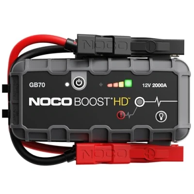 Imagen de NOCO Boost HD GB70, Arrancador de Batería Coche 2000A, Booster Bateria Portátil y Cables Arranque Profesionales para Motores Gasolina hasta 8,0 litros Diésel 6,0