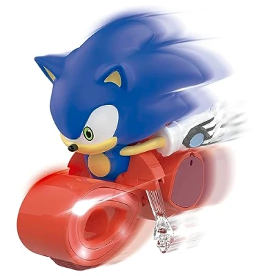 Imagen de NincoRacers Moto teledirigida Sonic RC Conduce el Erizo más rápido de la Historia, Vehículo con Luces Led Que se inclina para Girar a Toda Velocidad, Juguete +6 años (NT10054)