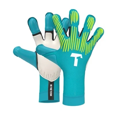 Imagen de T1TAN Rebel 2.0 Sky Blue Guantes de Portero fútbol para porteros sin protección los Dedos Talla 6