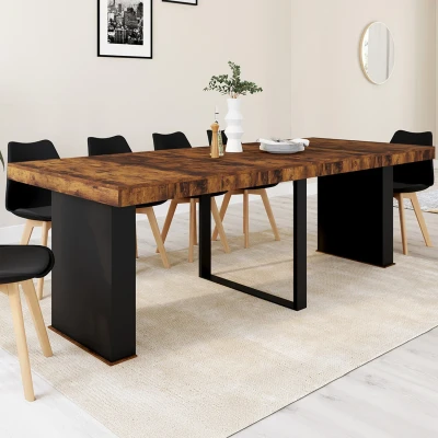 Imagen de Lot de 2 tables chevet UTAH 1 tiroir et niche effet lattes