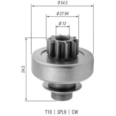 Imagen de MAGNETI MARELLI 940113020379 Piñón, arrancador