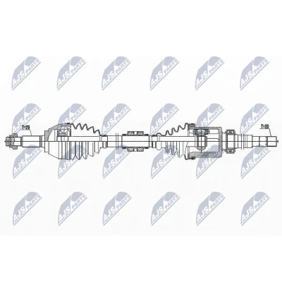 Imagen de NTY NPW NS 148 Árbol de transmisión Eje delantero, derecha 943 Caja cambios manual NISSAN: Juke