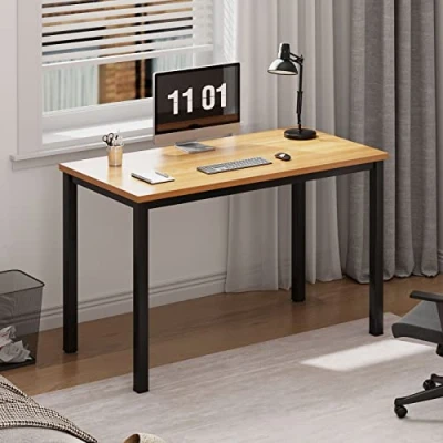 Imagen de SogesHome Escritorio de Oficina 80 x 40 75 cm PC Estación Trabajo para Uso en el hogar Mesa Escritura, Comedor Conferencia,Teca &amp; Negro, AC3BB 8040 SH