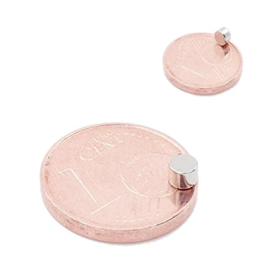 Imagen de Brudazon 25 Mini imanes Discos 3x2mm N52 Nivel más Fuerte Los de neodimio Ultra Fuertes Imán del Poder para la Toma Modelo, Foto, Pizarra Blanca Pequeño, Redondo y Extra
