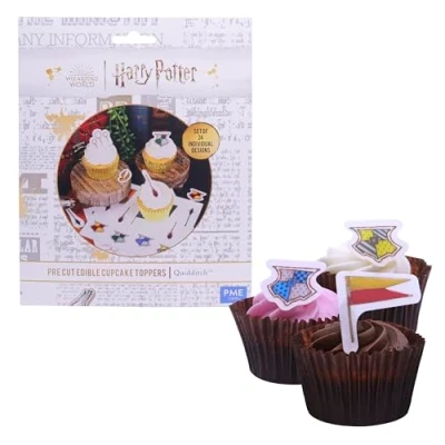 Imagen de PME Harry Potter Toppers para Cupcakes de Papel Azúcar, Set 24, Quidditch