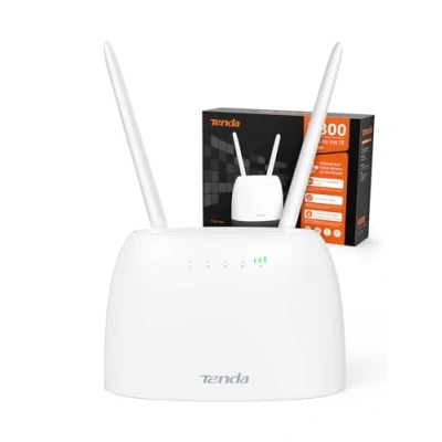 Imagen de Tenda 4G06 Router 4G Volte, WiFi SIM con Servicio de Voz, CAT4, 2.4GHz Wi Fi 300Mbps, Puerto RJ11/LAN/WAN, Antena Desmontable, Conecta hasta 32 Dispositivos, Sin Configuración
