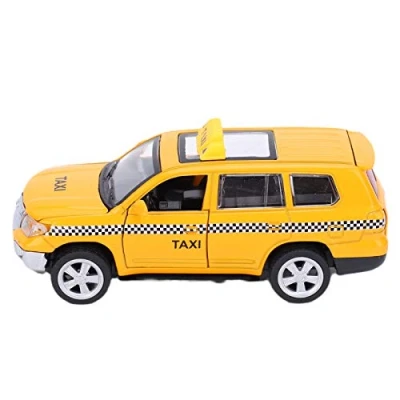 Imagen de Zerodis Modelo de Taxi aleación Alta simulación a Escala 1:32, vehículo extraíble Juguete para niños Regalo con luz y Sonido Mayores 3 años(#1)
