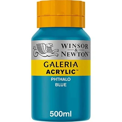 Imagen de Winsor &amp; Newton Galería Pintura Acrílica, Azul (Phthalo Blue), 500 ml,