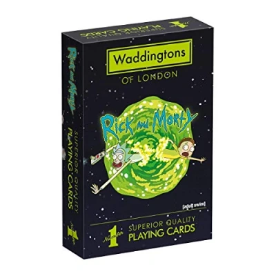 Imagen de Winning Moves Rick and Morty Waddingtons Number 1 Playing Cards Juego de Cartas, Multicolor, Talla única (WM00039 EN1 12)