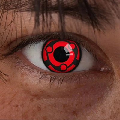 Imagen de lentes de contacto coloreadas Uchiha Madara Aricona que cubren las años para los ojos oscuros y claros, sin receta, la color el carnaval, temático noche disfraces Halloween