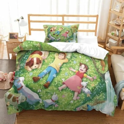 Imagen de Impresión 3D Heidi Juego De Cama con Cierre Cremallera Funda Almohada Edredón Microfibra Single（135x200cm）
