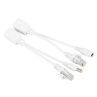 Imagen de 10 pares de cable red Poe Rj45 para cámaras, adaptador alimentación a través Ethernet Inyector + Splitter Dc 12 V.