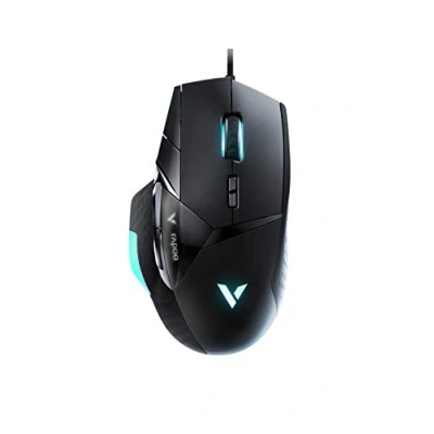 Imagen de Rapoo VPRO VT900 Ratón inalámbrico para Videojuegos, Teclas programables, Sensor de 12.400 PPP, Sistema iluminación LED Multicolor ergonómico diestros PC y Mac, Color Negro