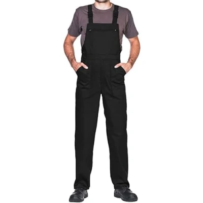 Imagen de MAZALAT work wear Pantalones con Peto de Trabajo para Hombre, Made in EU, Mono Trabajo, Azur, Blanco, Rojo, Verde, Negro, S