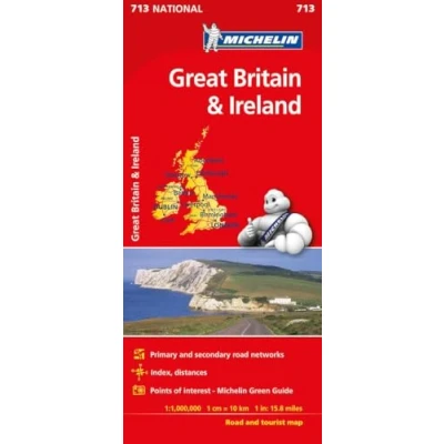 Imagen de Mapa National Gran Bretaña Irlanda (Mapas Michelin) [Idioma Inglés]: Straßen und Tourismuskarte 1: 1 000 000: 713