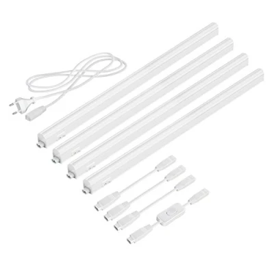 Imagen de Parlat Luces LED bajo el armario Rigel, cada una de 57,3 cm, con interruptor, 790 lm, blanco cálido, juego 4