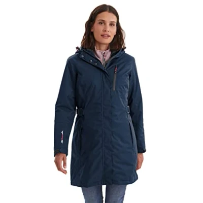 Imagen de Killtec Alisi Parka para mujer con capucha desmontable, Mujer, 32730 000, azul oscuro, 36