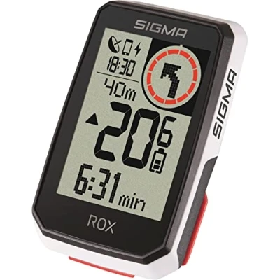 Imagen de SIGMA Sport ROX 2.0 Blanco Ciclocomputador inalámbrico GPS y navegación, con Soporte Navegación en Exteriores para Disfrutar al máximo de la Bicicleta