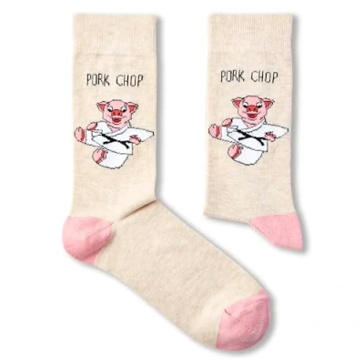 Imagen de Urban Eccentric Calcetines unisex de chuleta cerdo Regalo 1 par ricos en algodón premium Novedad Regalos, multicolor, 6 11, Multicolor , 11