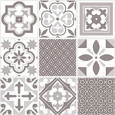 Imagen de d c fix 6 vinilos azulejos adhesivos de pared baldosas orientales impermeable y lavable paneles decorativos pegatinas decoración revestimiento PVC para baño, cocina 30x30 cm