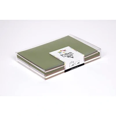 Imagen de Clairefontaine 20916C Caja de 20 Sobres + Tarjetas Navidad Naturaleza Formato C6 (11,4x16,2cm) 11x15,5cm Tema 4 Colores